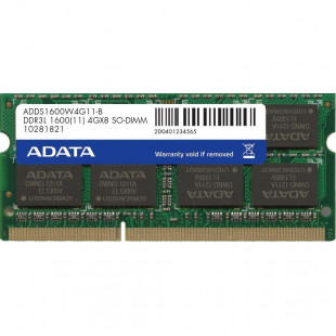 Фото 1 - Оперативная память ADATA 8 GB SO-DIMM DDR3L 1600MHz (ADDS1600W8G11-R)