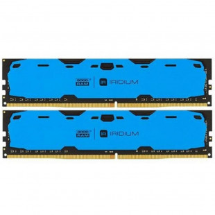 Фото 1 - Оперативная память GOODRAM 16 GB (2x8GB) DDR4 2400 MHz Iridium Blue (IR-B2400D464L15S/16GDC)