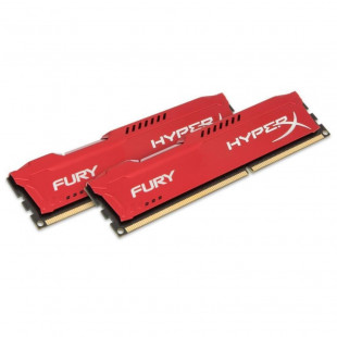 Фото 1 - Оперативная память Kingston 16 GB (2x8GB) DDR4 3466 MHz HyperX Fury Red (HX434C19FR2K2/16)