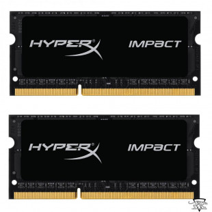 Фото 1 - Оперативная память Kingston 16 GB (2x8GB) SO-DIMM DDR3L 1866 MHz HyperX Impact (HX318LS11IBK2/16)