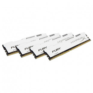 Фото 1 - Оперативная память Kingston 32 GB (4x8GB) DDR4 2666 MHz HyperX Fury White (HX426C16FW2K4/32)